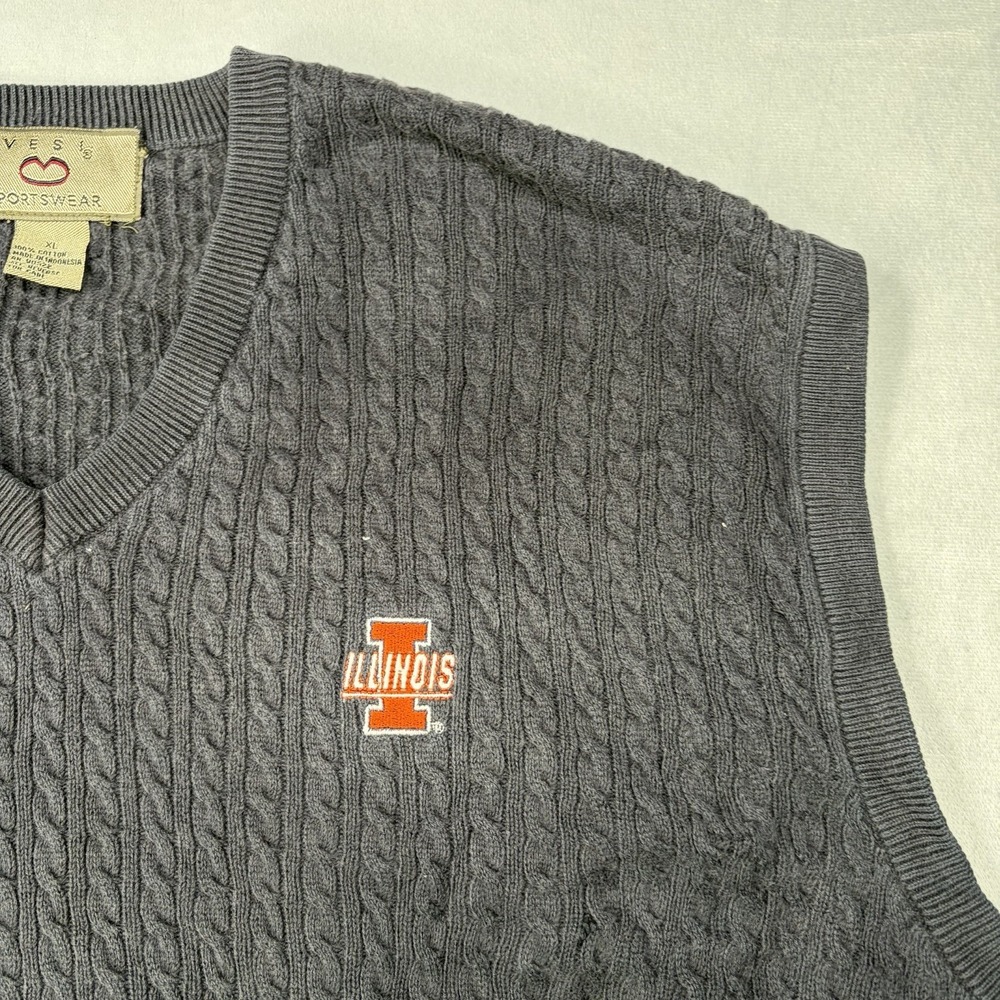 Vesi Sportswear Illinois Sweater Vest Mens Size XL Blue - Picture 2 of 10